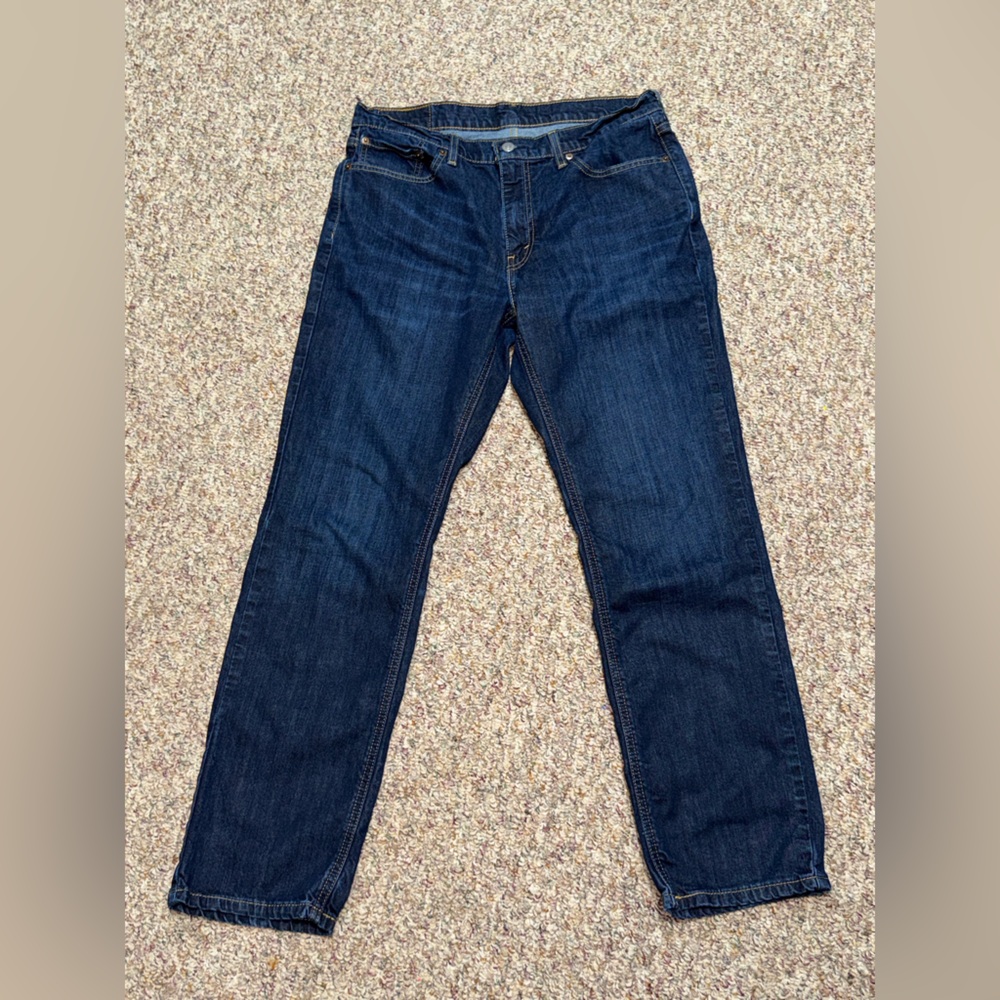 Men's 33x32 Levi's Dark Indigo Straight Jeans, size 33